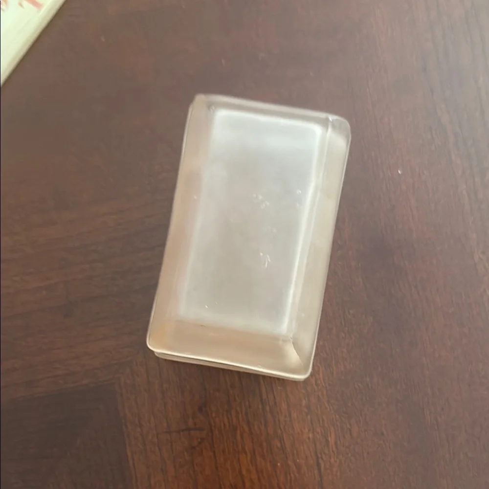 Vintage 60s Elegant Floral translucent gold trim cigarette, misc or trinket box